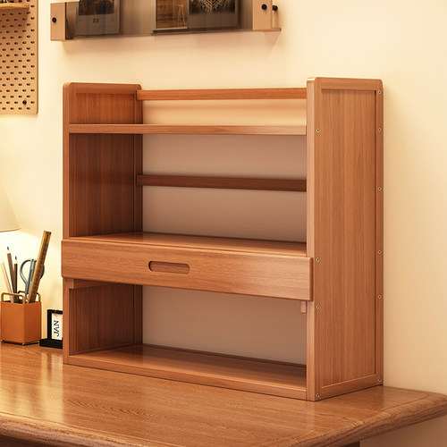 书架桌面置物架家用办公室桌上多层架子学生书桌收纳简易立式书柜 - 图0