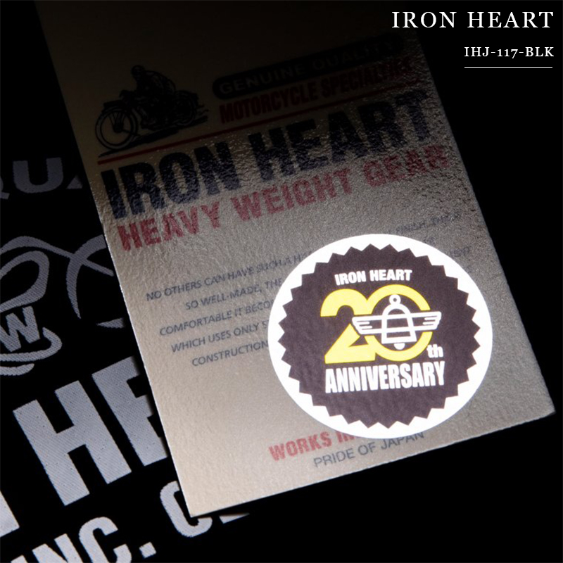 IRON HEART IHJ-117-BLK 铁心20周年尼龙复古印花开襟按扣风衣 - 图2