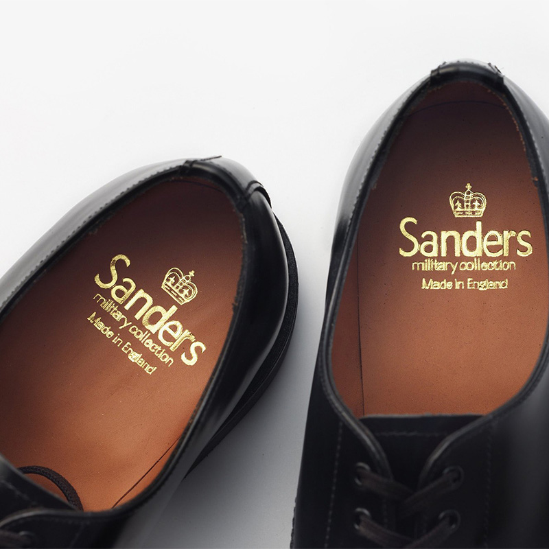 Sanders 1830英国百年品牌日版复古军事线小牛皮休闲女士德比鞋-图2