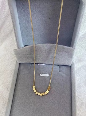 蛇骨链小方块镇金电镀时尚高级感百搭韩版网络爆款四季款ins