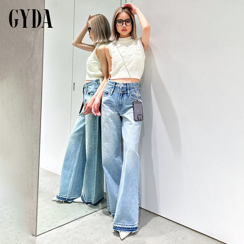 GYDA2024秋季新款设计感显瘦经典无袖针织纽花上衣0724426319 - 图0