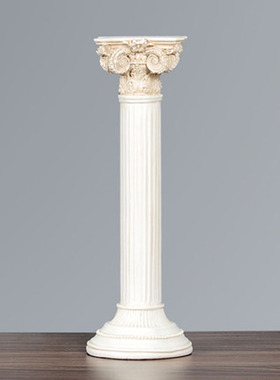 创意欧式罗马柱橱窗软装饰品客厅摆件摄影道具复古家居树脂摆设