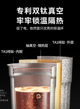 摩动纯钛烧水杯便携式烧水壶保温小型电热水杯旅游出差送礼高端款