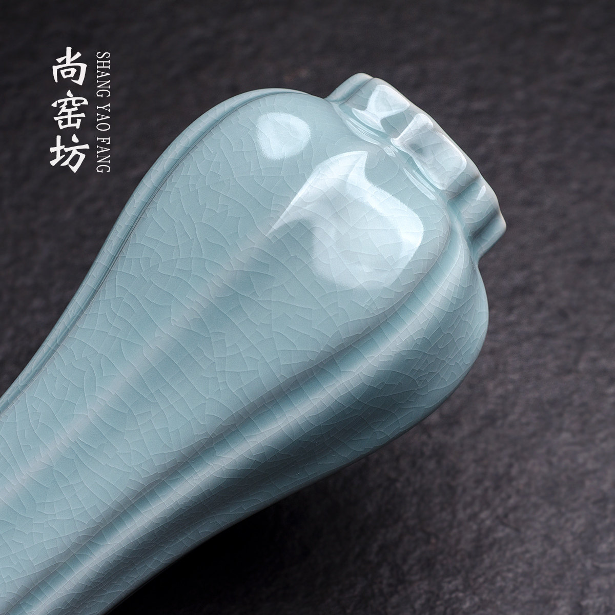 天青汝窑花瓶客厅复古开片汝瓷花插桌面茶道花器摆件简约家居饰品_虎窝淘