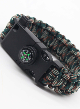 开瓶器多功能指南针打火石手环