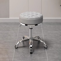 Hairdresshop Large Bench Swivel Lifting Bar Stool Cosmetic Masters stool Beauty salon hair salon special collection of silver stools