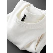 PRIDEME Winter thick Warm Round Collar Pure white sweater mens long sleeves Thunder sleeves Casual Cover for the bottom