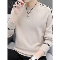 Gip (JEEP) sweater male autumn winter Korean version of knitted sweatshirt for men 100 hitch round collar coat line clothing mens clothing card