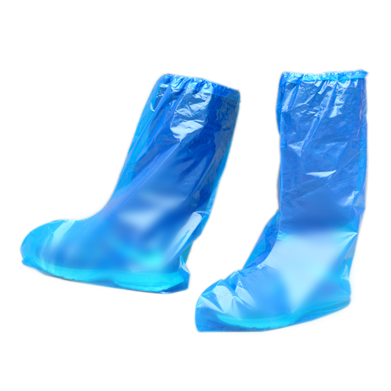一次性鞋套防水雨天加厚长高筒养殖靴套防滑户外漂流耐磨塑料脚套-图3