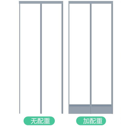 穿管横杆谢人塑料夹板磁吸自吸门帘窄空调隔音透明保暖pvc商挡风 - 图2