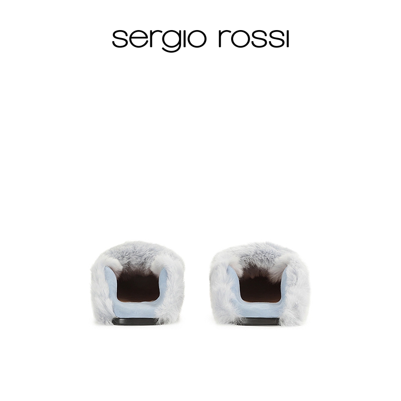 Sergio Rossi/SR女鞋sr1系列方头茸茸鞋 - 图2