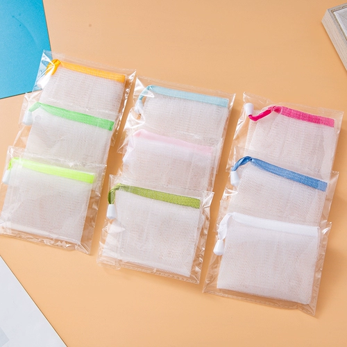 Мыло ручной работы из пены, очищающее молочко для умывания для лица, сетчатая сумка