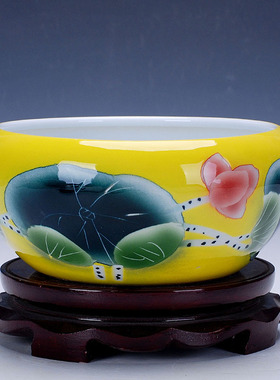 景德镇睡莲盆碗乌龟缸笔洗陶瓷