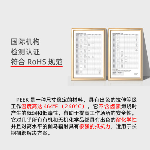 PANDUIT美国泛达peek绝缘阻燃耐高温耐辐射材质工业级进口束线带 - 图2
