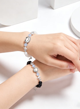 S925银小猫小狗手链甜美可爱