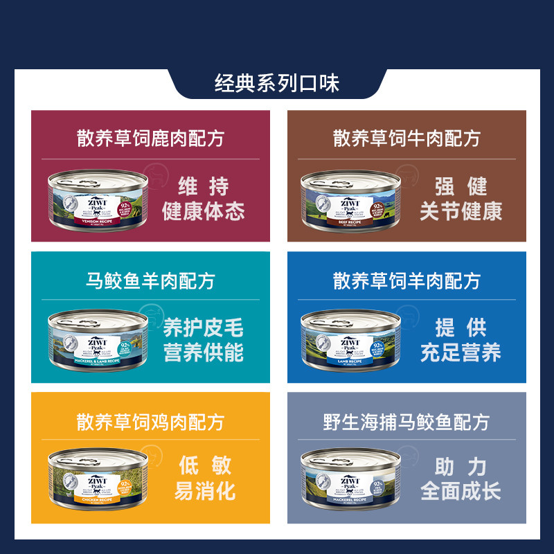 ZIWI巅峰进口猫零食罐头幼猫主食罐补水营养增肥湿粮85g*8哺乳期,淘宝优惠券,粉丝福利购,淘宝优惠卷