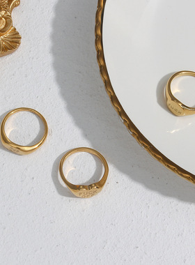 英国george melis英文fuckoff电镀18k多款式戒指精致