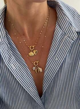 英国george melis钛钢炉内真空电镀18k弹簧扣开口圈珍珠回形针