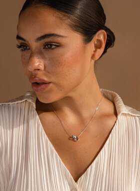 英国george melis澳宝高保色永恒圈不对称拼接项链 颈链短项链