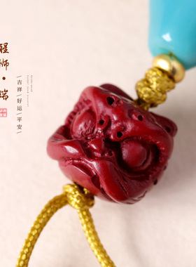 日系设计师topwhit复古库克菩提多圈手串紫金砂醒狮108文玩佛珠