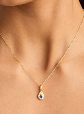 英国george melis钛钢保色十二月生辰石诞生石不规则吊坠项链