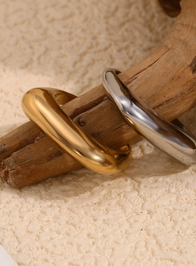 英国george melis欧美ins时尚小众设计款百搭手饰镀18k金高级