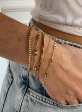 英国george melis高级欧美真空电镀不掉色手链爱心恶魔之眼