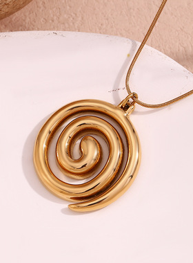 英国george melis欧美ins时尚流行元素项坠女钛钢o字链太阳月亮