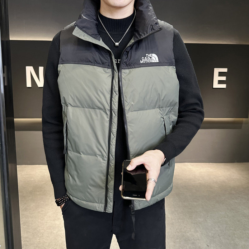 工装立领羽绒马甲外套男冬季百搭痞帅高级感潮流休闲保暖马夹上衣,淘宝优惠券,粉丝福利购,淘宝优惠卷