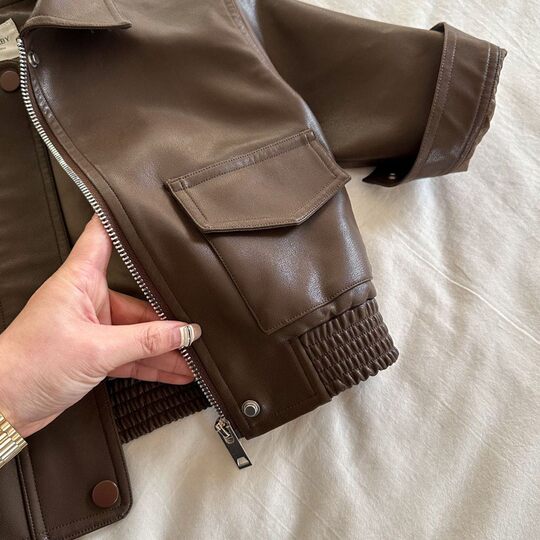 男童秋冬PU皮衣外套2025新款儿童帅气皮夹克小男孩机车服宝宝童装