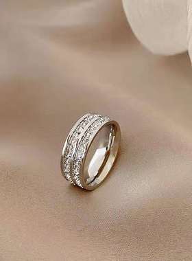 满天星戒指戒指钛钢不掉色情侣对戒小众设计冷淡风高级感气质戒指