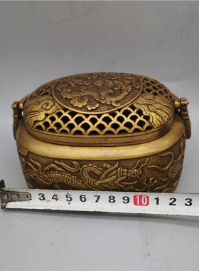 纯铜暖手炉球形火铳火冲汤婆子复古取暖随身手提木炭仿古香炉礼品