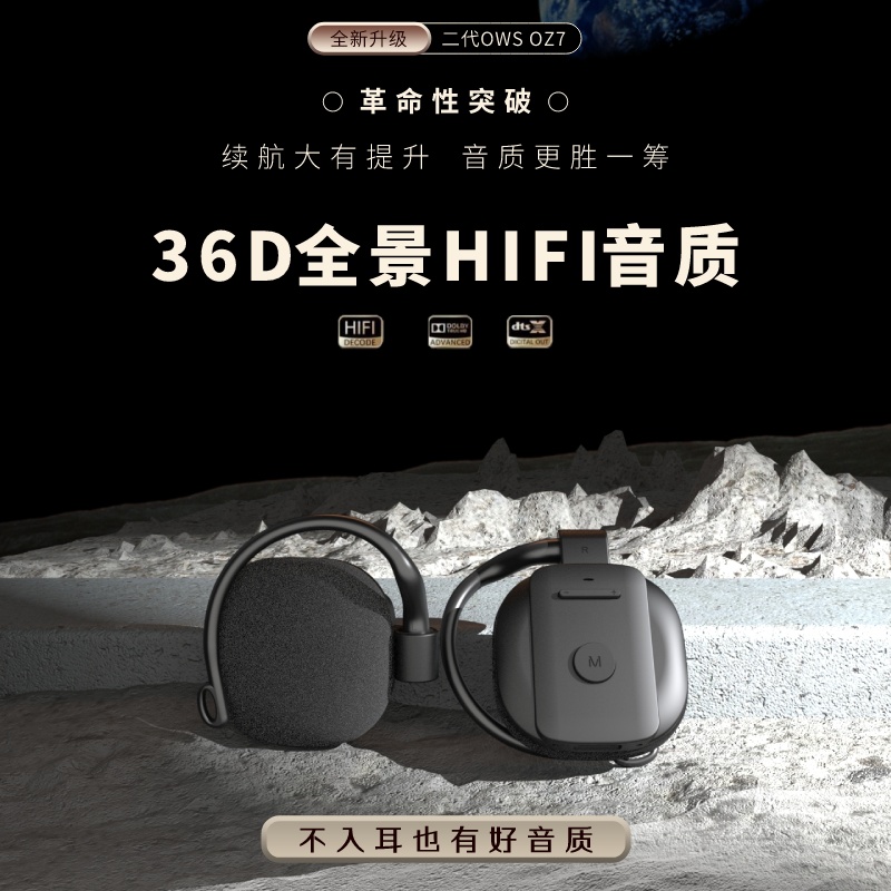 高端真无线蓝牙耳机不入耳挂式超长续航高清通话降噪安卓苹果通用 - 图3