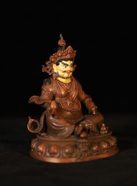 精工黄财神佛像摆件纯铜黄财神摆件占巴拉财神家居供奉佛像