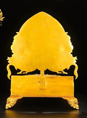 尼泊尔纯铜鎏金释迦牟尼佛像摆件密宗供奉供养佛像