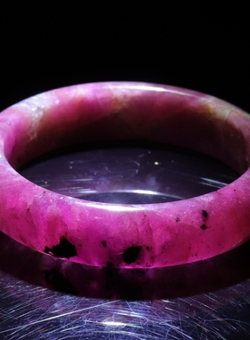 民族风女碧玺玫红色手镯