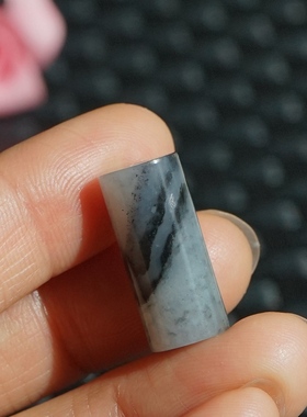 101#直径9MM新疆和田玉籽料 青花勒子珠 顶珠腰珠 桶珠项链挂坠