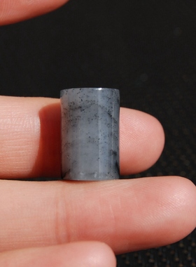 直径10MM新疆和田玉籽料 青花 勒子珠 顶珠 腰珠158# 桶珠挂坠