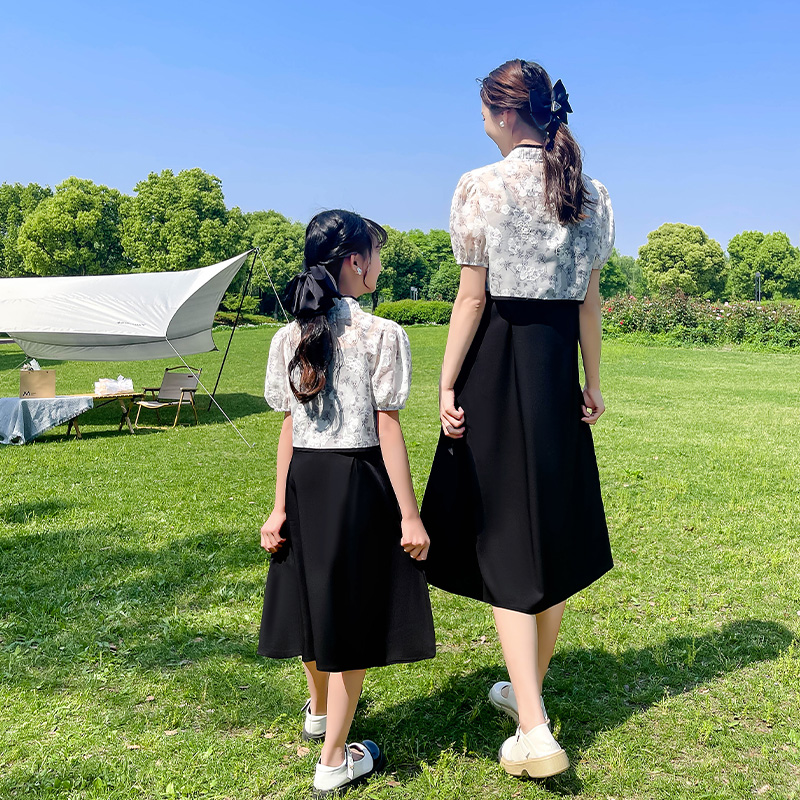 亲子装母女夏款吊带裙子夏季高级感连衣裙小香风套装裙夏装两件套