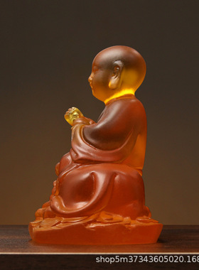 萌版地藏王菩萨是指摆件 水琉璃平安车载家居供奉寺庙工艺品 新款