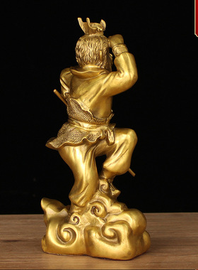 黄铜孙悟空摆件美猴王齐天大圣摆件大号猴子家居客厅办公室装饰