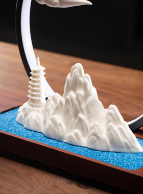 现代简约客厅创意山水装饰家居摆件软装饰品办公室桌书柜禅意摆设