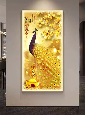 铭汇通玄幻画进门带灯带灯LED发光玄关装饰画灯光画入户走廊过道