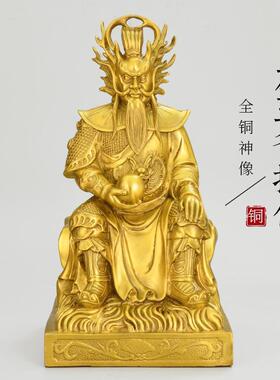 铜龙王爷神像摆件供奉东海龙王家居客厅开业装饰品