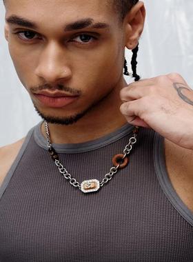 BABAMA野木系列爱心项链男士颈链