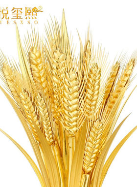 铂悦玺熙金箔麦穗摆件大卖公司办公室桌面装饰家居客厅博古架摆设
