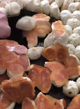 万通70铸铁水煎包锅自动控温煎包炉商用水煎包专用锅煤气生煎包锅