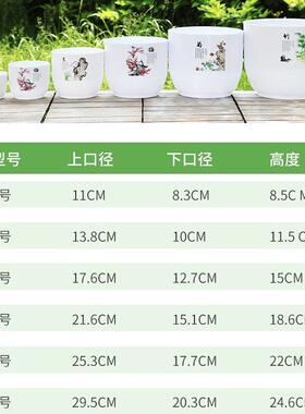 仿陶白瓷PP树脂室内盆栽花盆特大号简约碗莲多肉君子兰塑料花盆