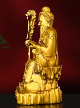 铜月老星君像牵红线月下老人红娘喜神寺庙家居客厅桌面摆件月老