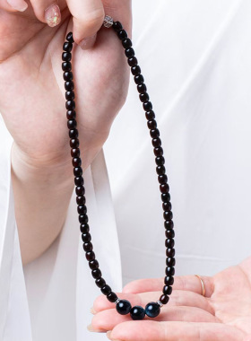 DIY星海款印度小叶紫檀直切珠手链 文玩厂家批发规格5×5男女复古